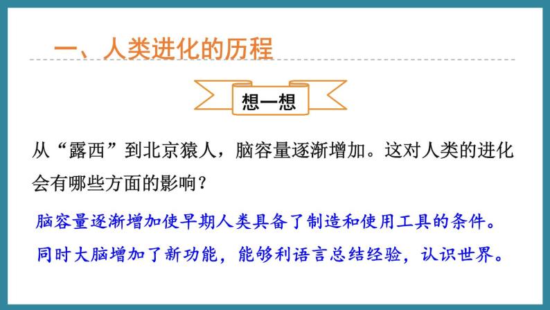 5.2.2人类的进化 （课件）济南版生物八年级下册08