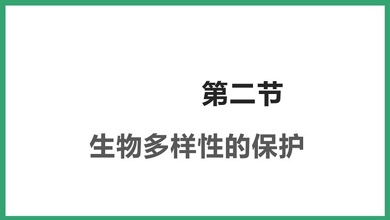6.3.2生物多样性的保护 (课件)济南版生物八年级下册01