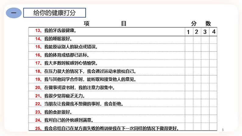 8.3.1 评价自己的健康状况 课件05