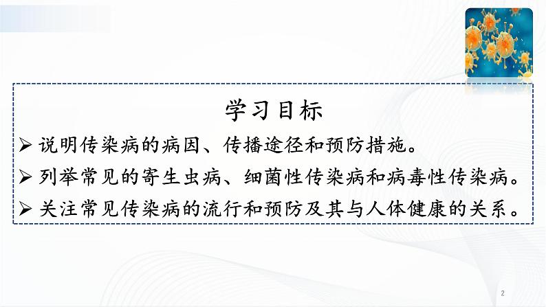 人教版八下生物8.1.1《传染病及其预防》课件+同步练习02