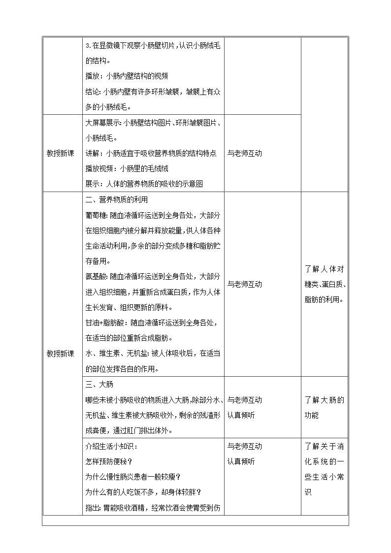 2.1.3 营养物质的吸收和利用 课件+教案+练习02