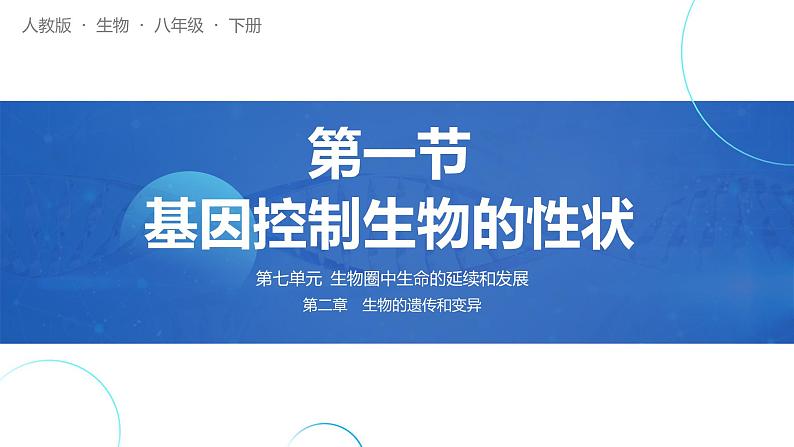 第一节 基因控制生物的性状课件PPT第1页