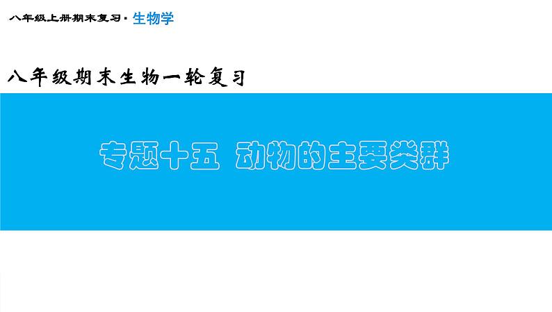 专题15 动物的主要类群课件PPT01