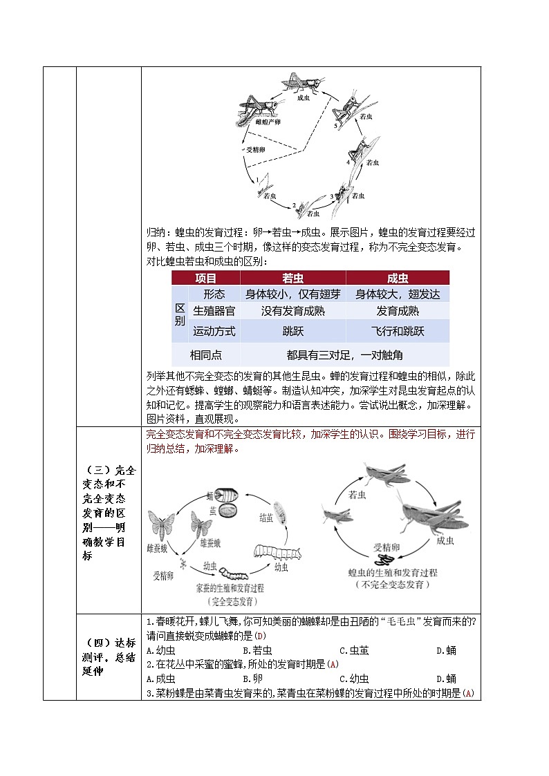 7.1.2 昆虫的生殖和发育(教学设计)-2022-2023学年八年级下册生物同步备课系列(人教版)第3页