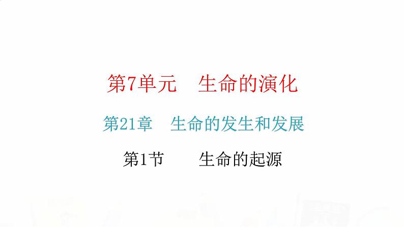 北师大版八年级生物下册第1节生命的起源课件第2页