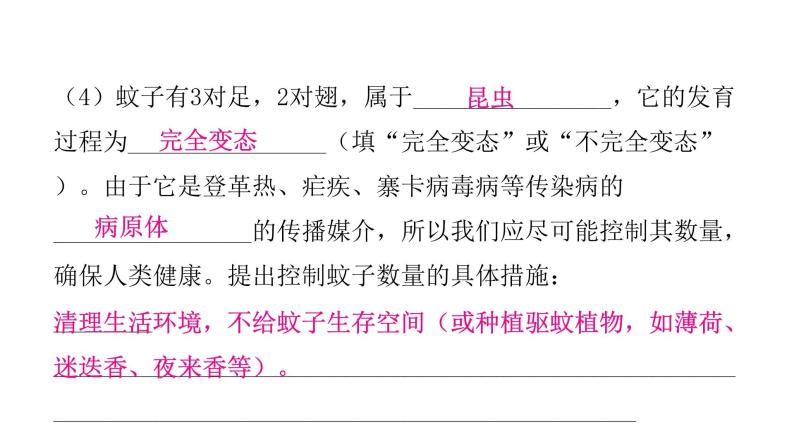 人教版八年级生物下册专项训练一读图理解课件05