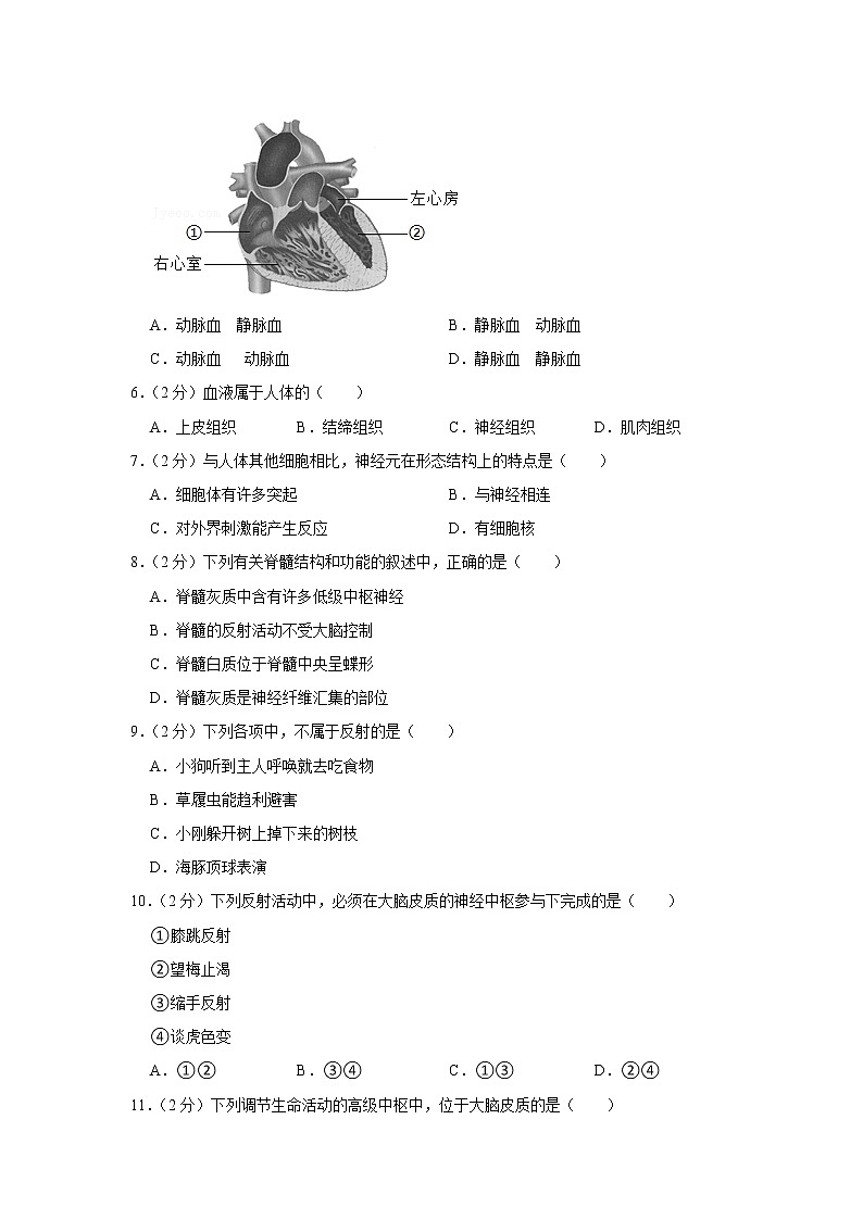【开学闯关】2023年春苏科版生物八年级下册开学测试卷(二)(解析版)第2页