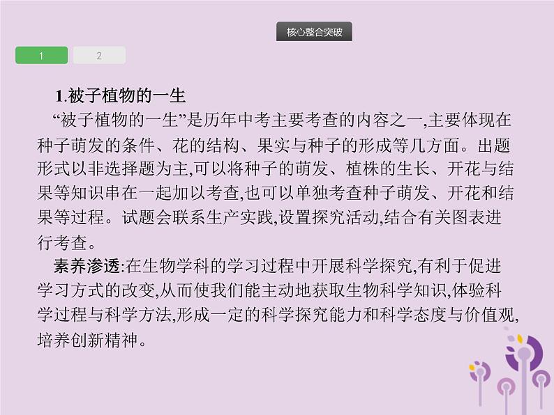 初中生物中考复习 课标通用中考生物总复习专题三生物圈中的绿色植物课件第3页