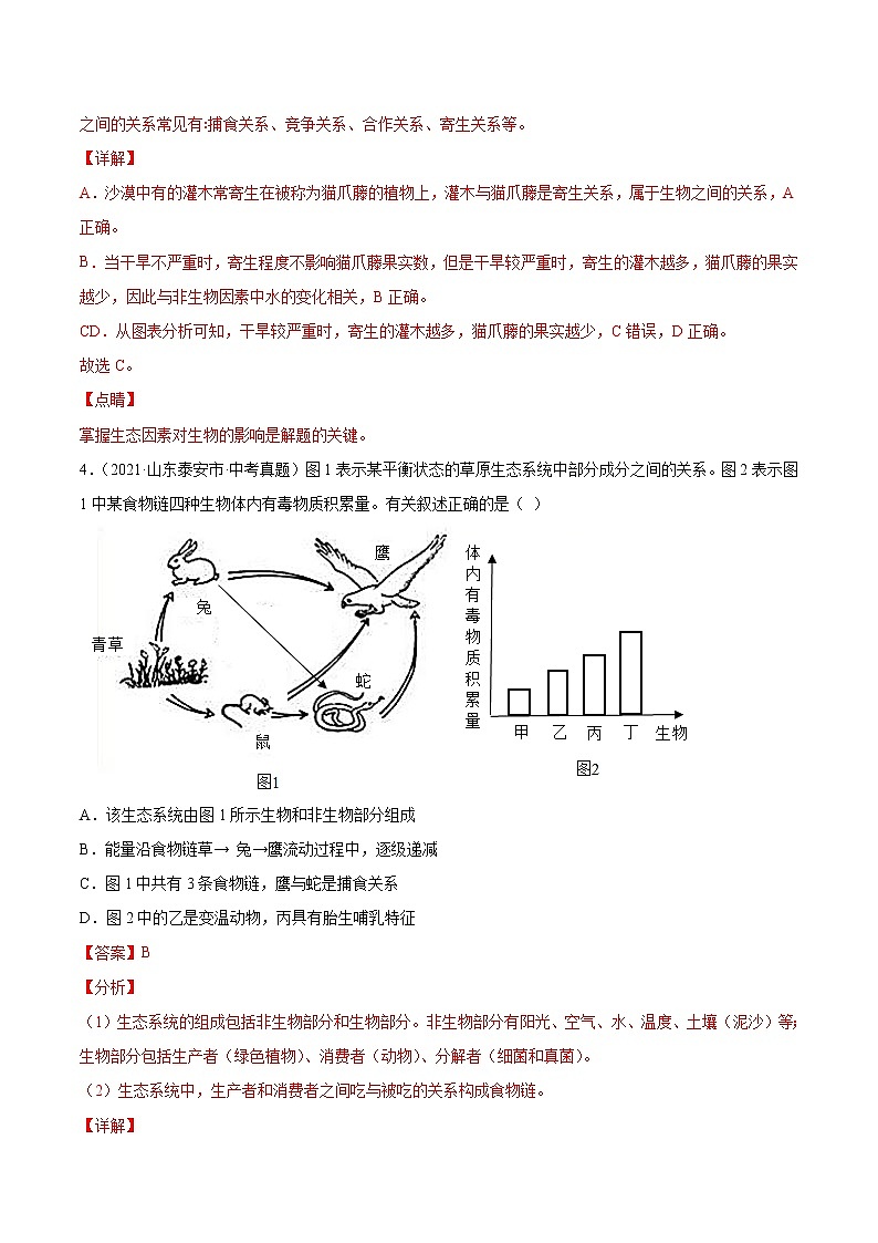 初中生物中考复习 专题01 生物与环境-2021年中考生物真题分项汇编(全国通用)(第1期)(解析版)03