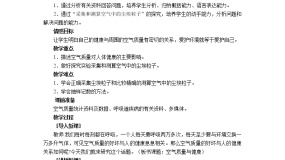 第三章  人体的呼吸 第三节  空气质量与健康 教案
