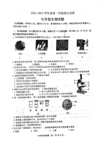 江苏省徐州市2022-2023学年七年级上学期期末抽测生物试题+答案解析