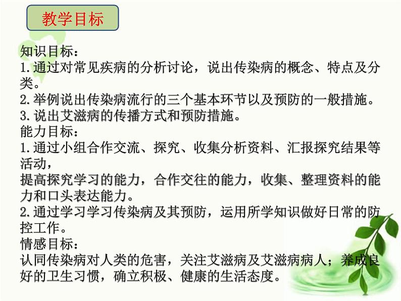 济南版生物七年级下册 第三单元 第六章 第二节 传染病及预防 课件第2页