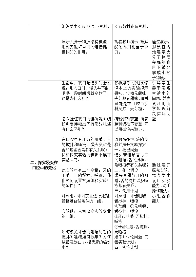 新人教版（新课标）生物七下：2.2《消化和吸收》课件+教案03