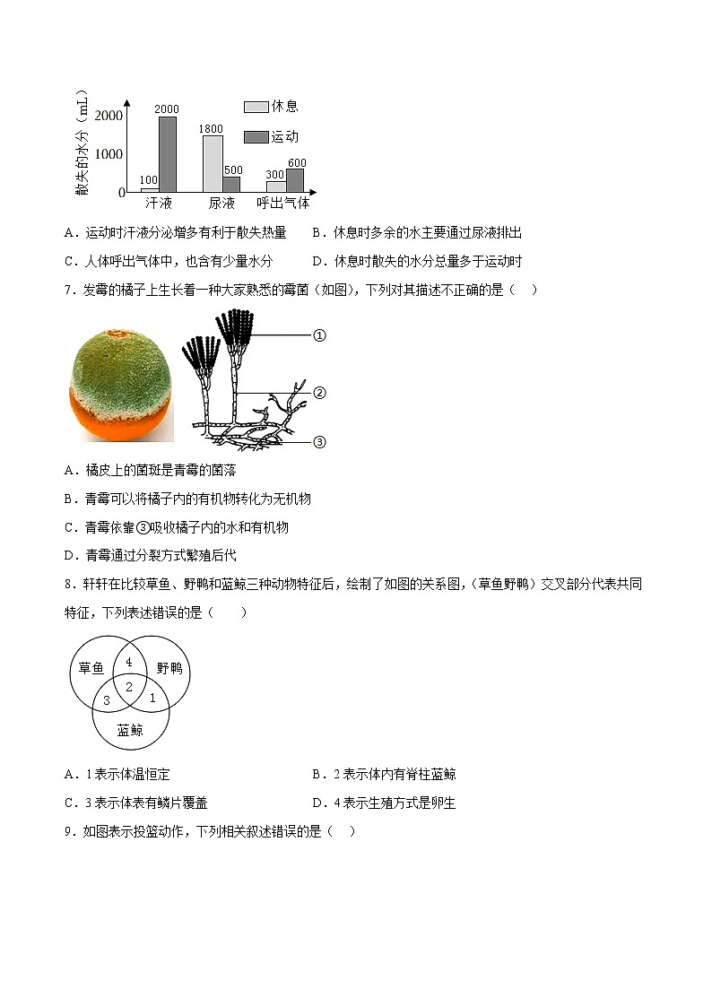 生物(江苏连云港卷)-学易金卷:2023年中考第一次模拟考试卷03