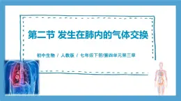 第四单元第三章第二节   发生在肺内的气体交换课件  人教版生物七年级下册