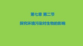 初中生物鲁科版 (五四制)七年级下册第二节 探究环境污染对生物的影响课堂教学ppt课件