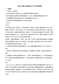 初中生物中考复习 精品解析：2022年浙江省湖州市中考生物真题（解析版）