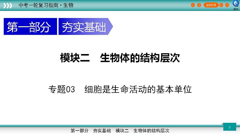 备战2023年中考生物一轮复习精讲 专题03 细胞是生命活动的基本单位-【复习指南】课件PPT第3页