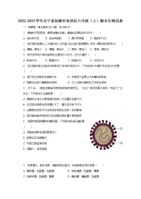 2022-2023学年辽宁省抚顺市东洲区八年级（上）期末生物试卷（含解析）