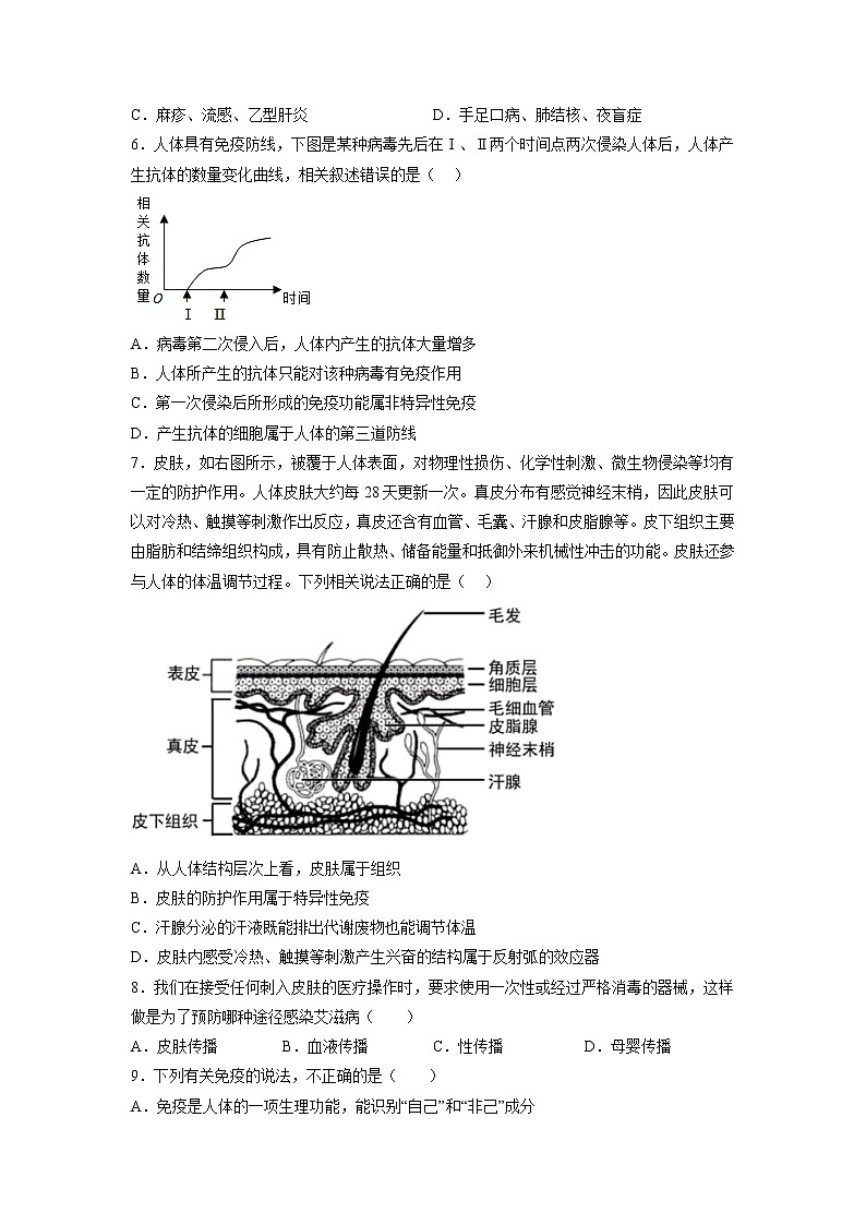 选择题专练10 健康地生活(原卷版)第2页