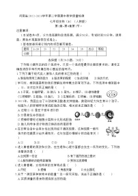 河南省新乡市原阳县思谦学校2022-2023学年七年级下学期期中生物试题