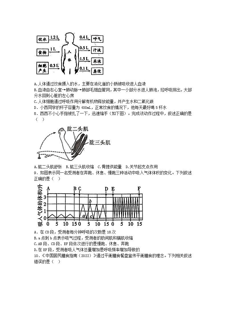 2023年山东省德州市平原县一模生物试题(含答案)03