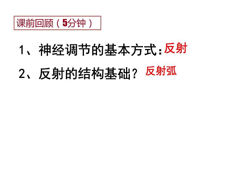 七年级下册人教版生物4.6.3神经调节的基本方式 课时2课件PPT01