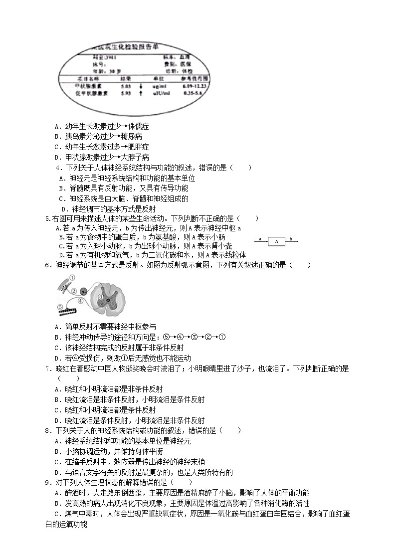 濟(jì)南版生物七年級(jí)下冊(cè) 第五章 章末復(fù)習(xí) 回顧提升第3頁(yè)