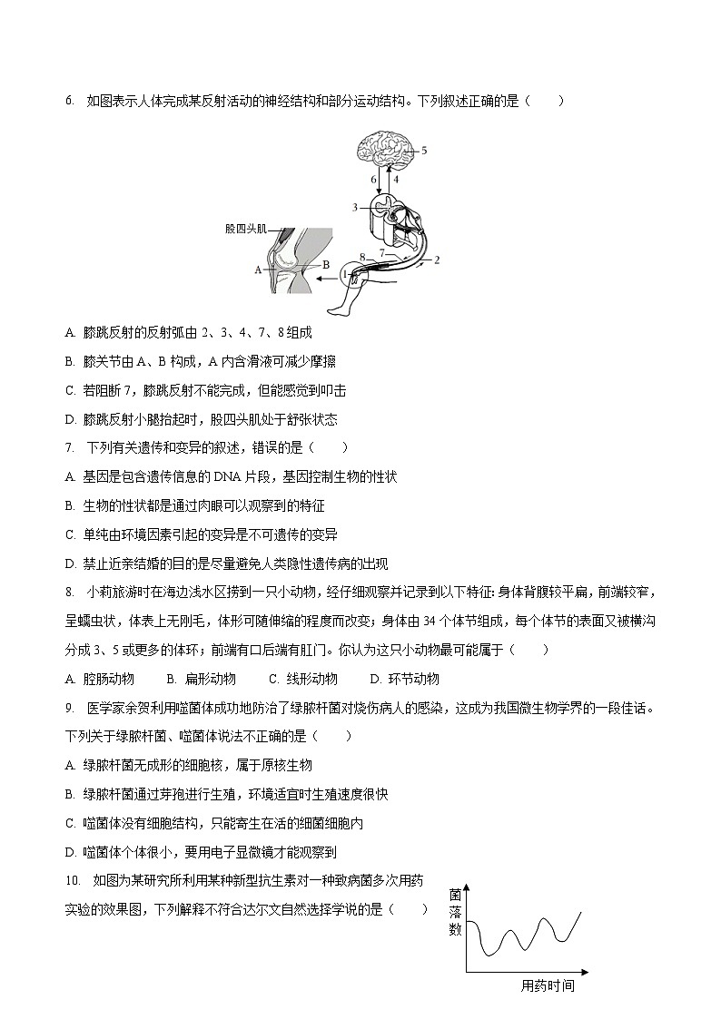 生物(湖北黄冈孝感咸宁卷)(考试版)A4第3页