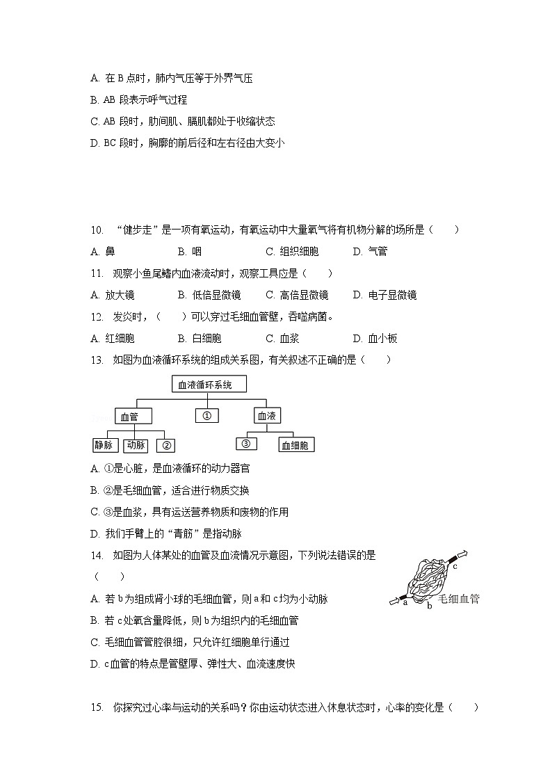 2022-2023学年山东省枣庄市峄城区七年级(下)期中生物试卷(含解析)02
