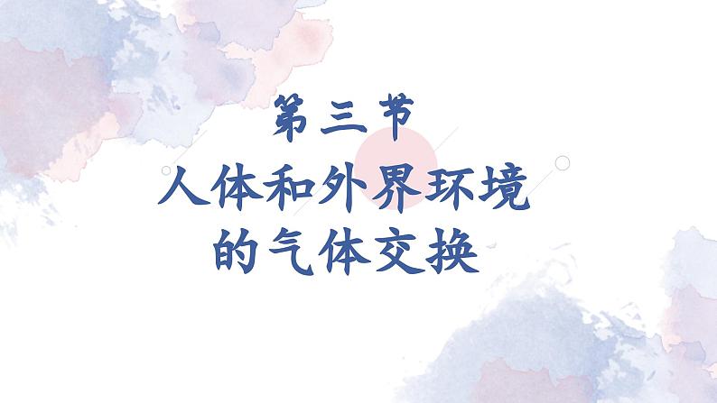 10.3 人体与外界的气体交换-七年级生物下册同步(苏教版)课件PPT第1页