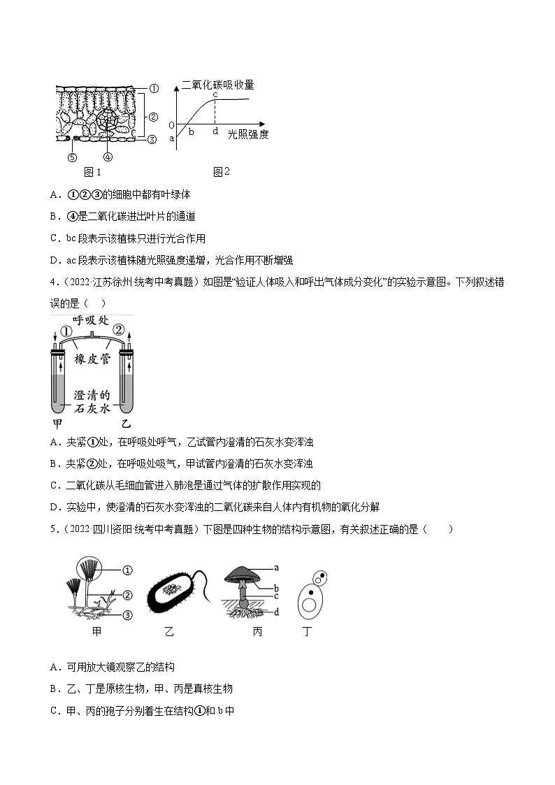 真题重组卷01(原卷版)-2023年中考生物真题汇编重组卷(江苏徐州专用)第2页