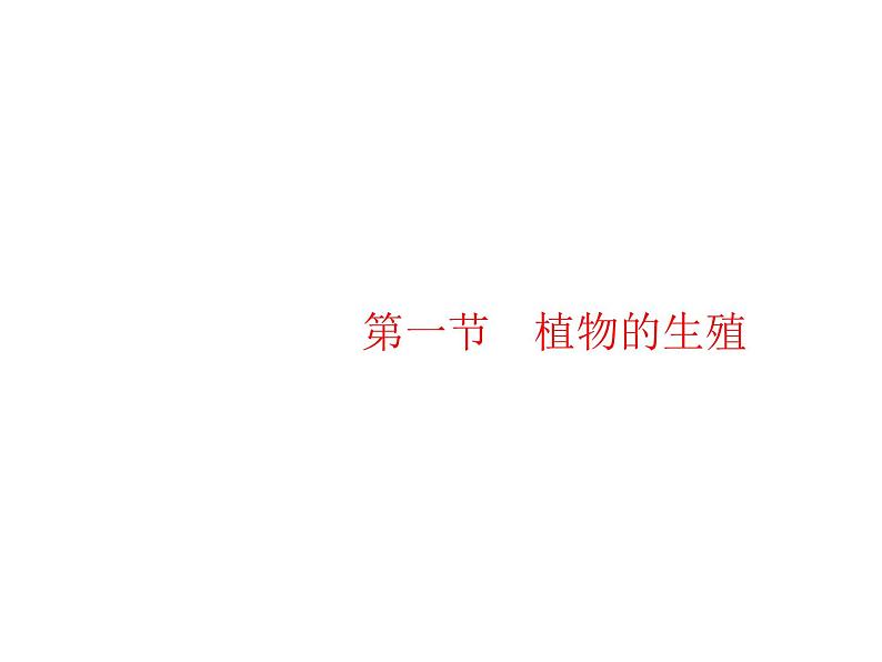 人教版初中生物八年级下册第七单元第一章第一节植物的生殖练习课件01