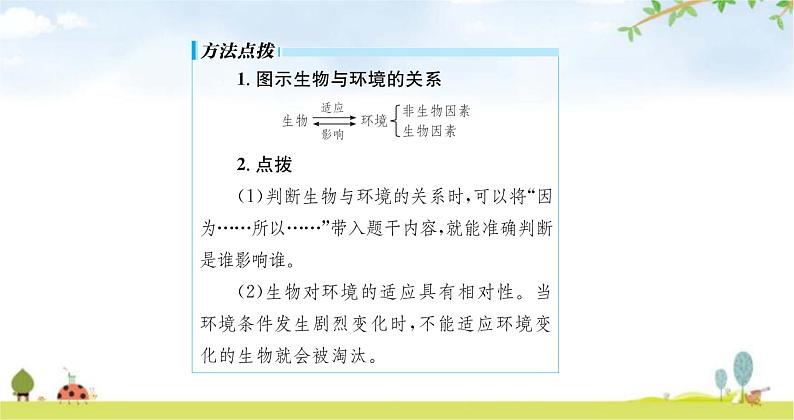 苏教版初中生物七年级上册第1单元第一章第二节生物与环境的关练习课件08