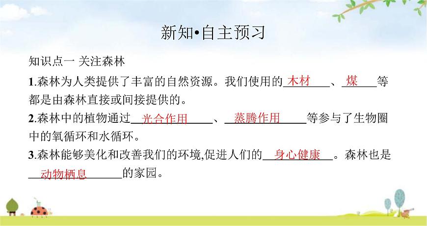 蘇教版初中生物七年級(jí)上冊(cè)第3單元第七章第三節(jié)綠化,我們共同的行動(dòng)練習(xí)課件第3頁(yè)