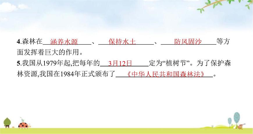 蘇教版初中生物七年級(jí)上冊(cè)第3單元第七章第三節(jié)綠化,我們共同的行動(dòng)練習(xí)課件第4頁(yè)