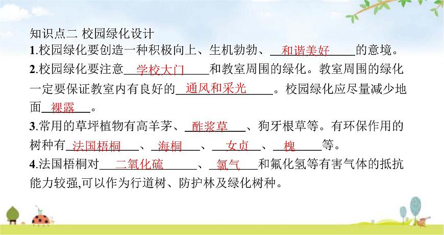 蘇教版初中生物七年級(jí)上冊(cè)第3單元第七章第三節(jié)綠化,我們共同的行動(dòng)練習(xí)課件第5頁(yè)
