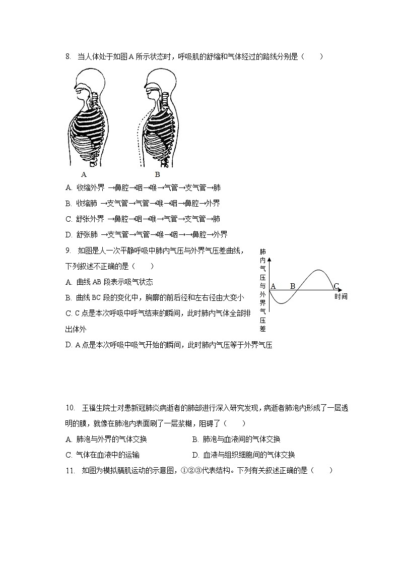 2022-2023学年山东省滨州市阳信县七年级(下)期中生物试卷(含解析)第3页