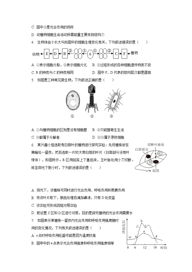 2022-2023学年山东省滨州市滨城区八年级（下）期中生物试卷（含解析）02