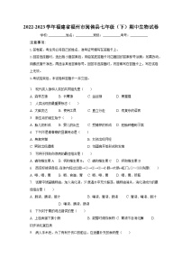 2022-2023学年福建省福州市闽侯县七年级（下）期中生物试卷（含解析）