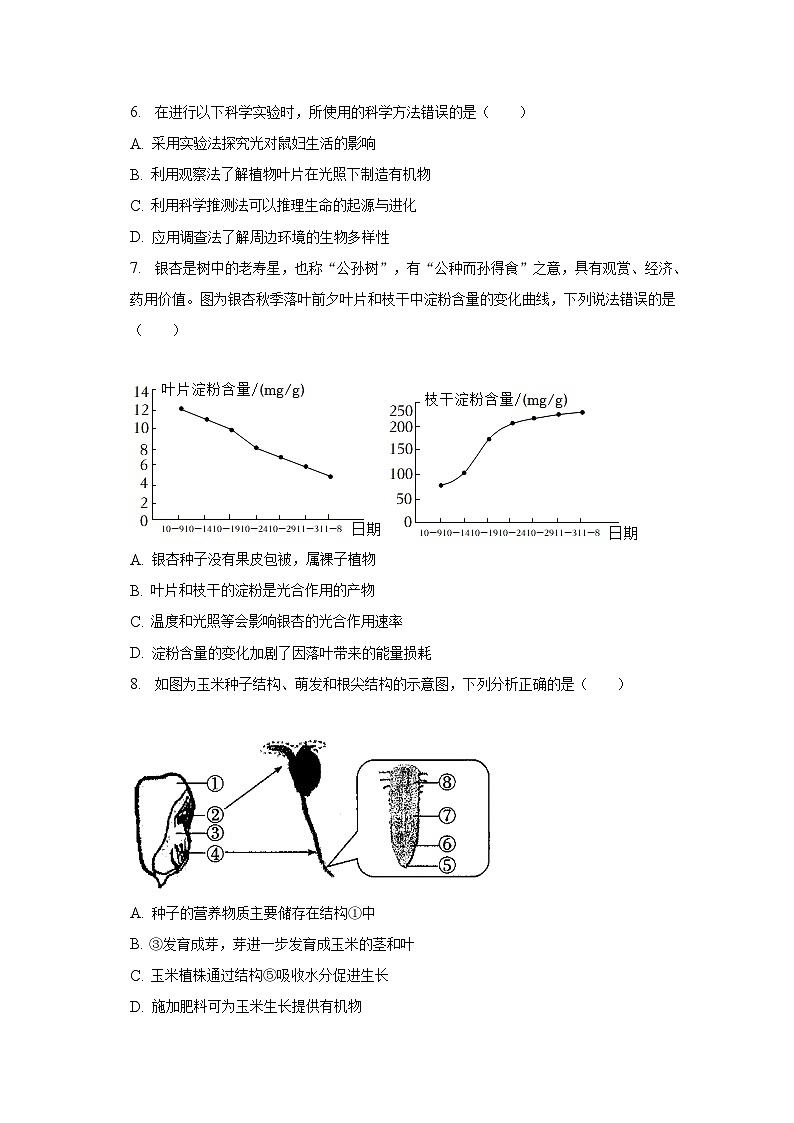 2023年广东省中考生物一模试卷(含解析)02