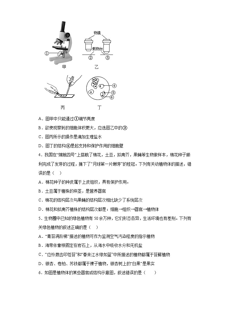 2023年山东省临沂市河东区中考二模生物试题(含答案)02