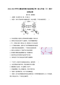 2022-2023学年安徽省淮南市谢家集区等3地七年级（下）期中生物试卷（含解析）