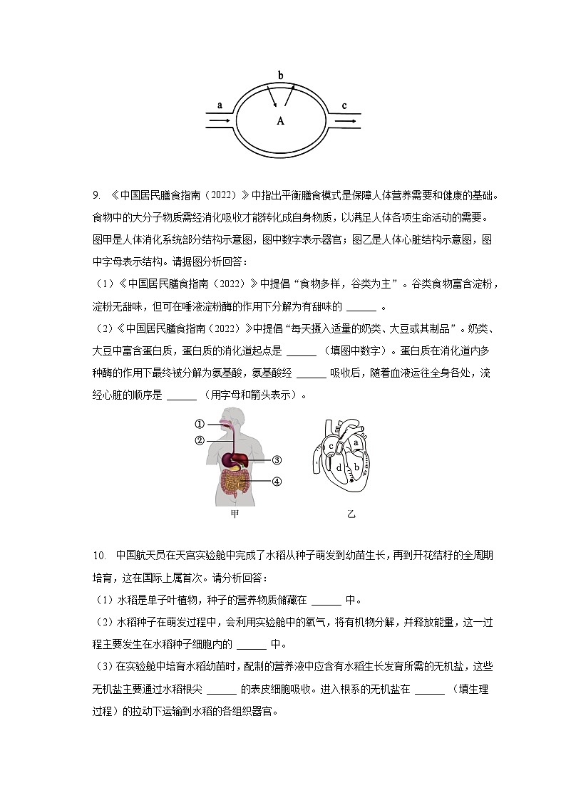 2023年四川省泸州市中考生物试卷(含解析)第3页