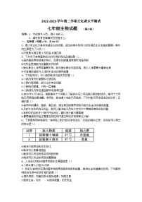 河北省邯郸市馆陶县2022-2023学年七年级下学期生物期末试卷（含答案）
