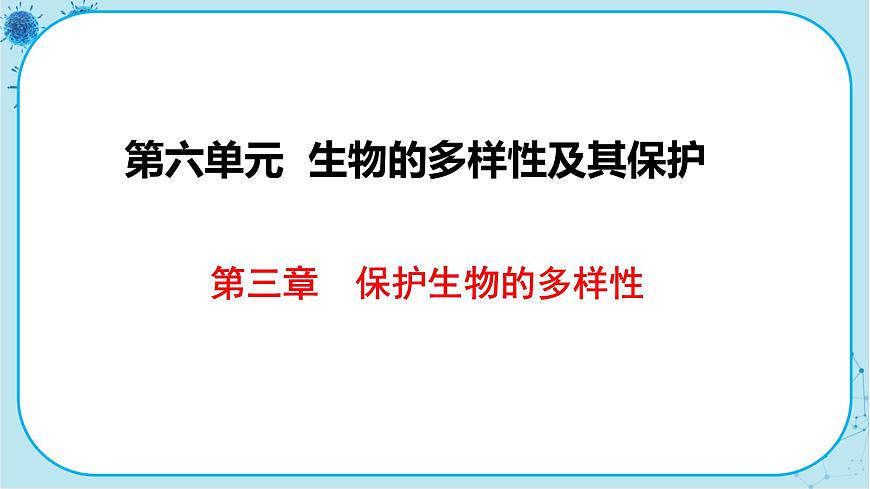 人教版生物八上 第6單元3 保護(hù)生物的多樣性(課件PPT)第1頁