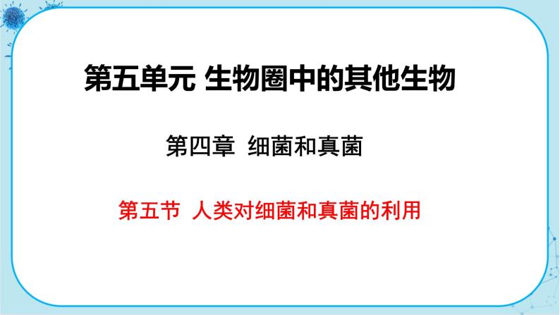 人教版生物八上 第5单元4.5  人类对细菌和真菌的利用（课件PPT）01