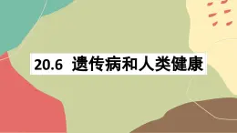 北师大版生物八上 20.6 遗传病和人类健康（课件PPT)