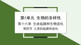 苏教版生物八上5.16.4 人类的起源和进化（课件PPT)