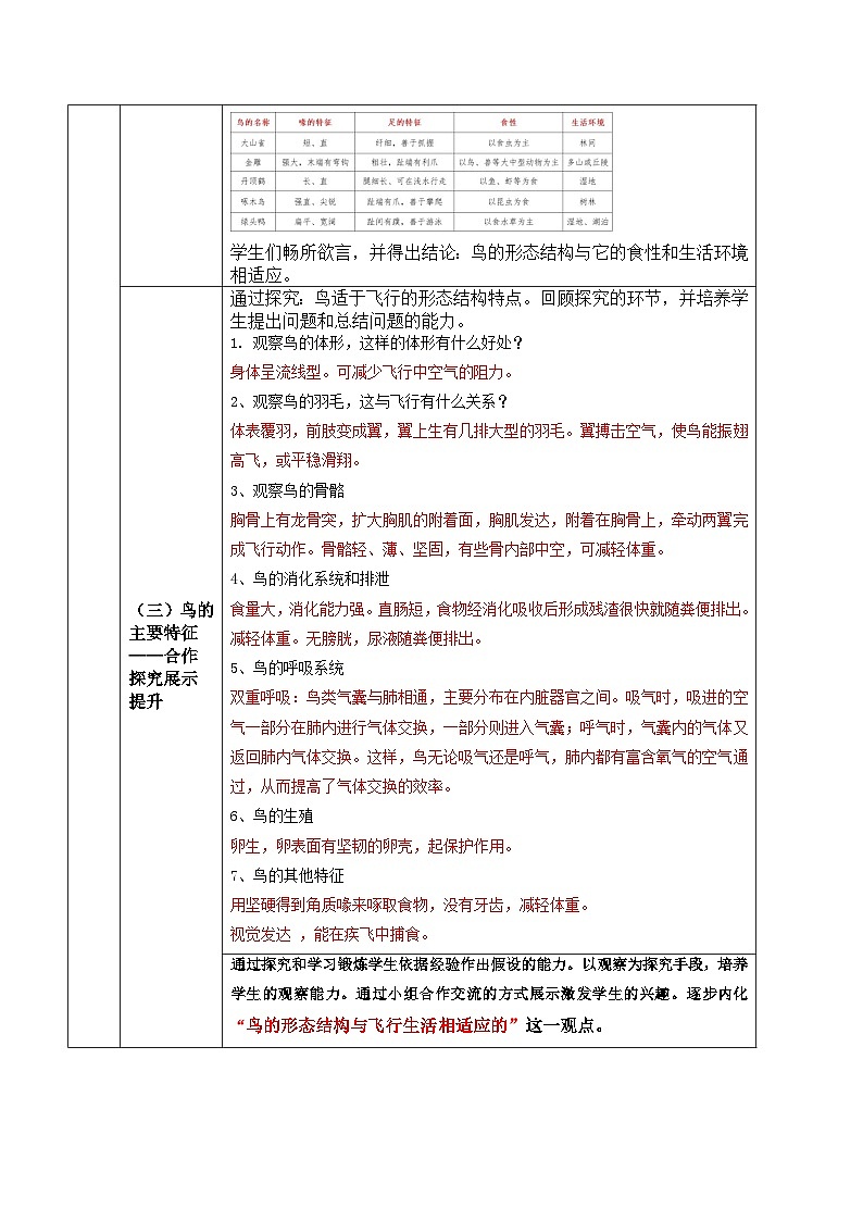 人教版八年级上册5.1.6《鸟》课件+教案+导学案+分层作业03